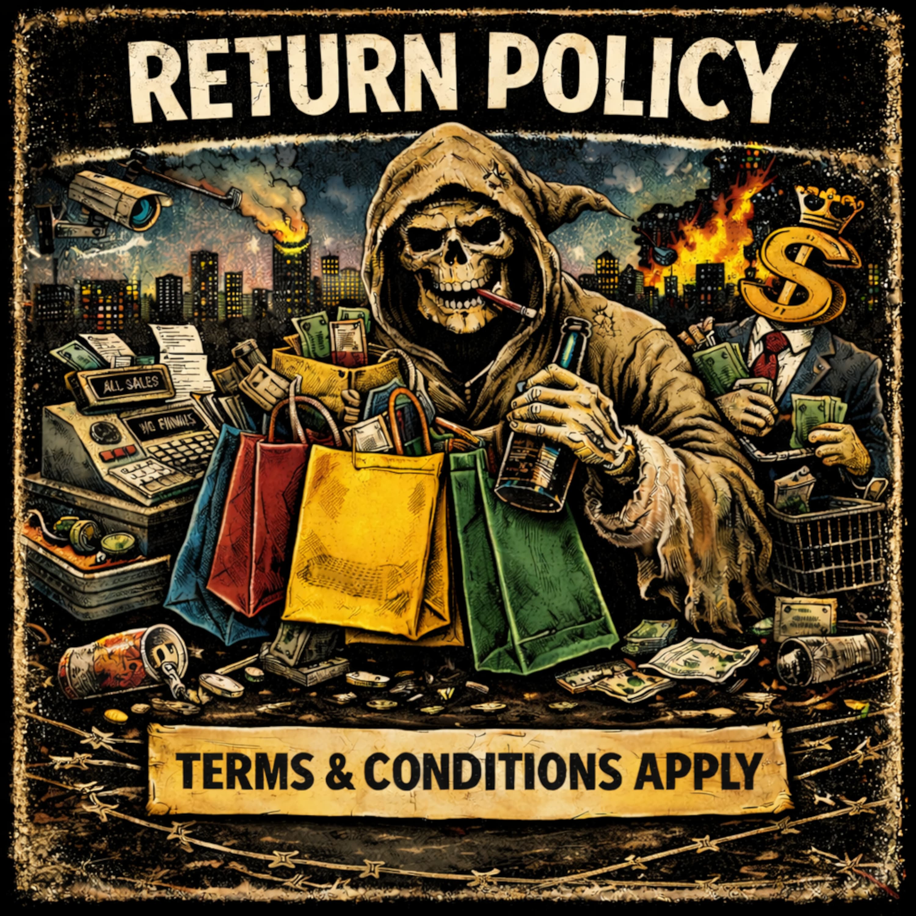 Return Policy — Terms & Conditions Apply (NR-003) cover